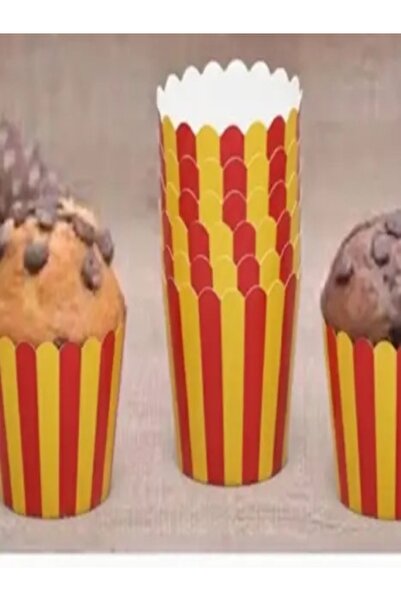 partyy bag Galatasaray Temalı Cupcake Kalıbı & Kek Kapsülü & 25'li Kek Kapsülü