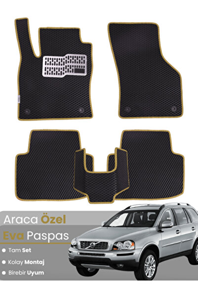 stiloto Volvo Xc90 (2002-2014) Compatible Eva Floor Mat Full Set–Auto Mat, Ta...