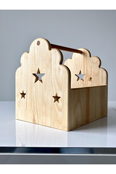 Doruk Ahşap Atölyesi Masif Ahşap Montessori Çocuk Odası Kitaplığı