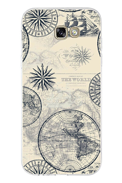 TechTree حافظة سيليكون متوافقة مع هاتف سامسونج جالاكسي A7 2017، خريطة العالم ...