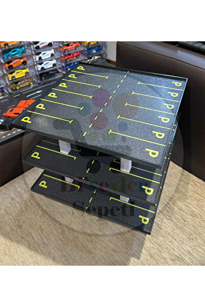 Bi'şeyler Sepeti MEGA 3 Katlı Otopark 1:64 Car Lot Parking Diorama Diecast - ...