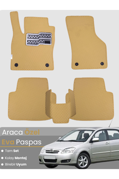 stiloto طقم دواسات EVA متوافق مع تويوتا كورولا E120 هاتشباك (2000-2007) - دوا...