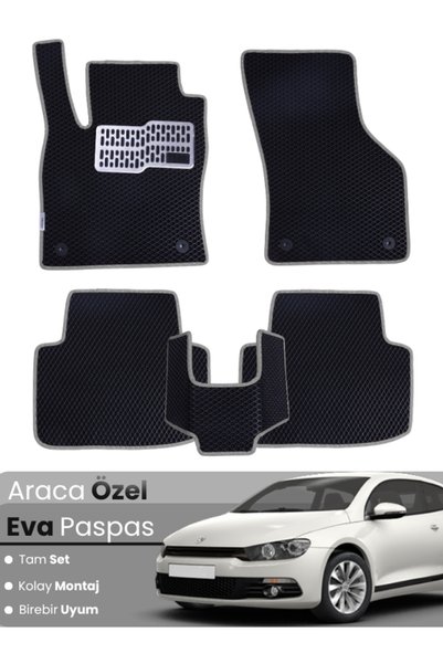stiloto VOLKSWAGEN SCİROCCO (2008-2017) Uyumlu EVA Paspas Tam Set–Oto Paspas,...