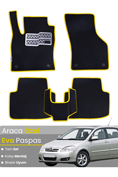 stiloto طقم دواسات EVA متوافق مع تويوتا كورولا E120 هاتشباك (2000-2007) - دوا...