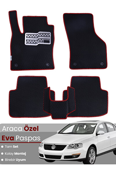 stiloto VOLKSWAGEN PASSAT B6 (2005-2010) Uyumlu EVA Paspas Tam Set–Oto Paspas...