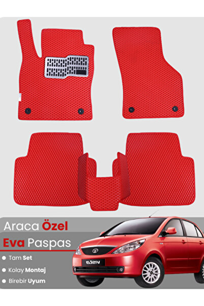stiloto Tata Vista (2008-2015) Compatible Eva Floor Mat Full Set – Car Mat, V...