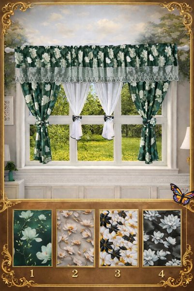 deluxia Set Draperie 2 în 1 + Perdea 5 D (400x155cm)