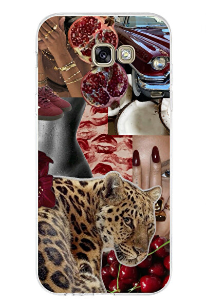 TechTree Samsung Galaxy A7 2017 Compatible Leopard Red Vibes Printed Silicone...
