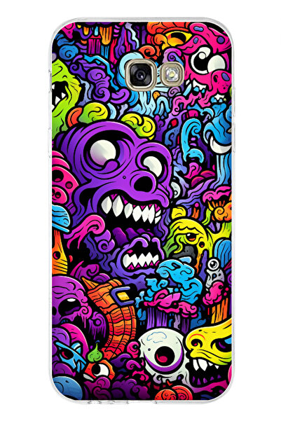TechTree Samsung Galaxy A7 2017 Compatible Psychedelic Colorful Monsters Prin...