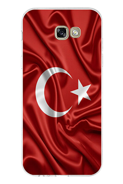 TechTree Samsung Galaxy A7 2017 Compatible Turkish Flag Printed Silicone Case