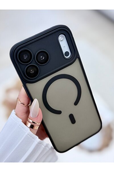 Go Aksesuar Iphone 17 Promax Uyumlu Magsafe Özellikli Mat Şeffaf Pürüzsüz Dok...