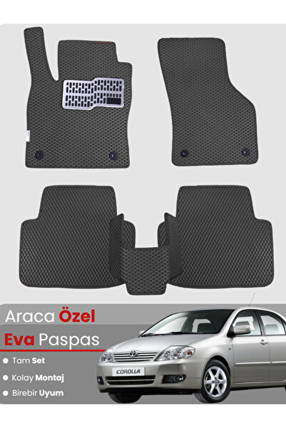 stiloto طقم دواسات EVA متوافق مع تويوتا كورولا E120 سيدان (2000-2007) - دواسا...