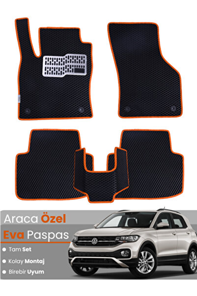 stiloto VOLKSWAGEN T-CROSS (2018-2025) Uyumlu EVA Paspas Tam Set–Oto Paspas,A...