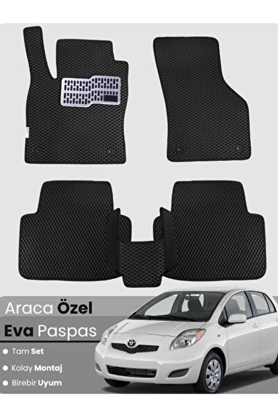 stiloto TOYOTA YARİS (2005-2012) Uyumlu EVA Paspas Tam Set–Oto Paspas,Araca Ö...