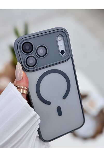 Go Aksesuar Iphone 17 Promax Uyumlu Magsafe Özellikli Mat Şeffaf Pürüzsüz Dok...