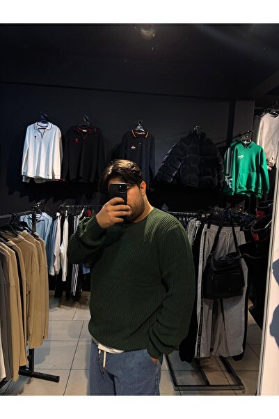 Q45collection سترة تريكو رجالية كبيرة الحجم من سيلانيك