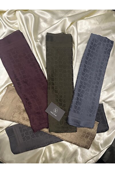 VERA NOIR Premium jakar Eşarp - İndigo Mavi Rengi