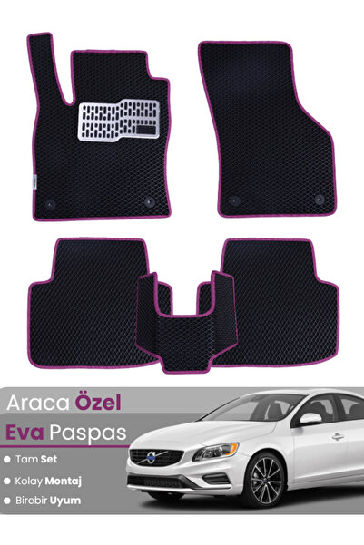 stiloto Volvo S60- 2011-2018) Compatible Eva Floor Mat Full Set–Auto Mat, Tai...