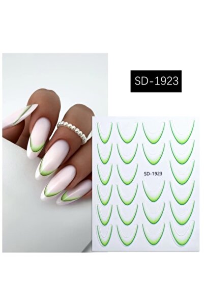 Pink Nails Autocolante pentru unghii Ombre Verde Francez