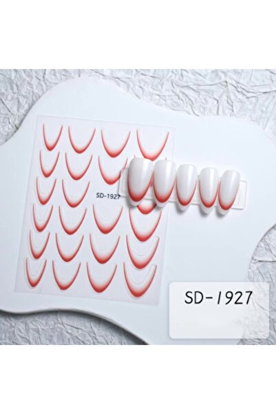 Pink Nails Autocolante pentru unghii Ombre French Red