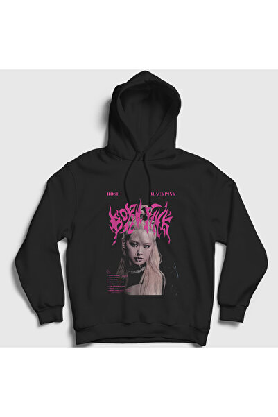 Presmono سويت شيرت للجنسين باللون الأسود روز بورن بينك بلاك بينك بغطاء رأس 58...