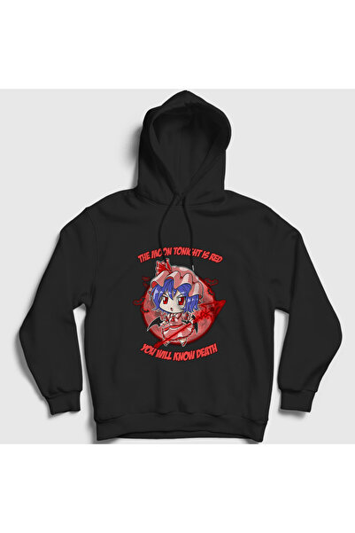 Presmono Unisex Black Touhou Remilia Hooded Sweatshirt 589471Tt