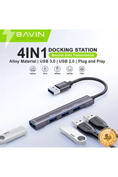 Bavin محطة إرساء USB متعددة الوظائف HUB-20 4 في 1