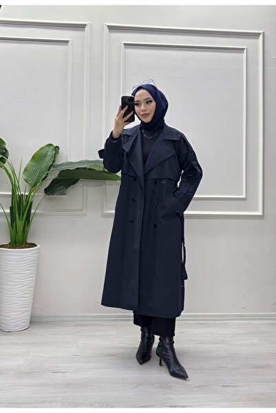 moda acar New Season Bondit Fabric Trench Coat