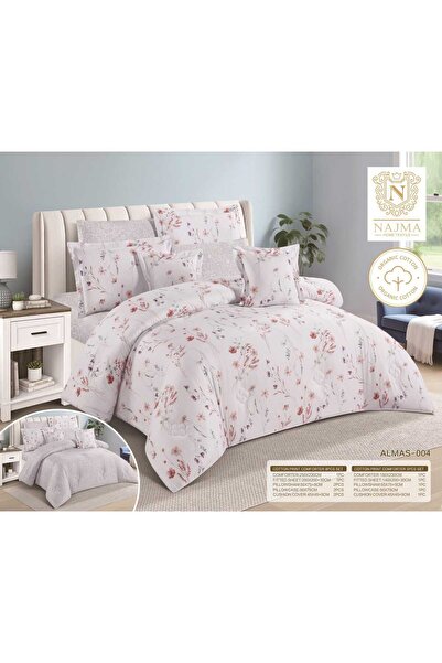 NAJMA Double bed sheet, 100% cotton, cool and soft, reversible - 100% cotton ...