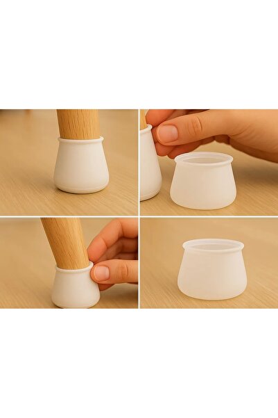 BULUT Masa Sandalye Ayak Koruyucu, Sandalye Çorabı, Sandalye Sürtünme Ses Önl...