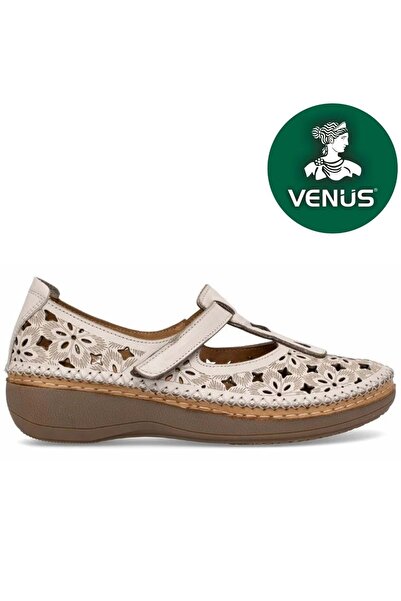 Venüs Balerini de damă din piele naturală Vingii BEIGE