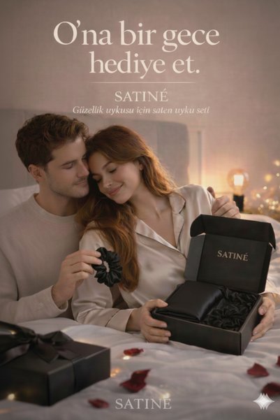 SATINÉ OFFICIAL Set of 2 Silk Satin Pillowcases + 2 Gift Buckles |   Hair and Skin Friendly 50X70 cm