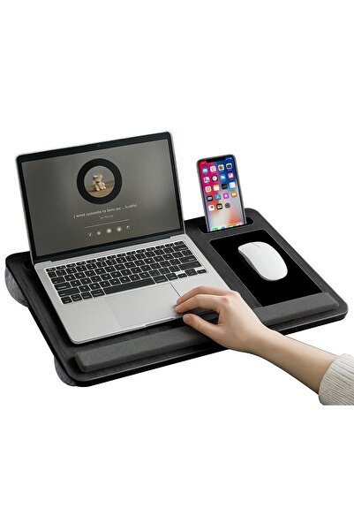 Onuvio Laptop Bed Desk 55x34 cm with Mouse Pad, Forearm Support, Double Vent ...