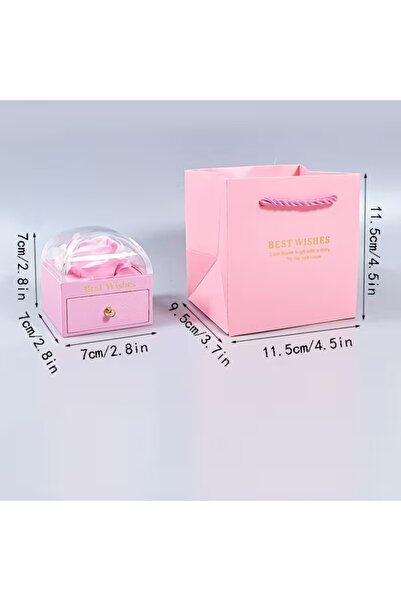 naniland.ro Set cadou elegant Best Wishes – Colier, cercei și trandafir decor...