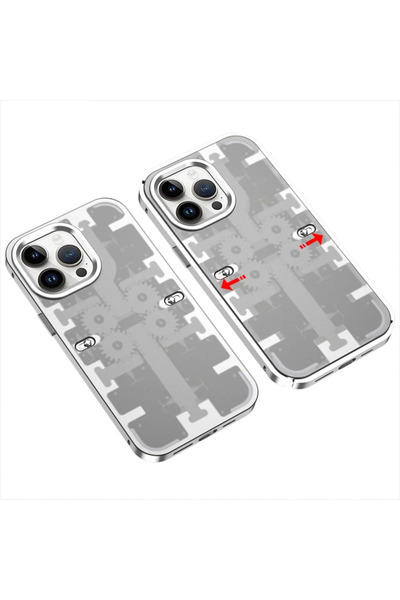 NewFace Lvsqvr iPhone 14 Pro Max Case Mechanical Bumper Cover (193252) - Silver