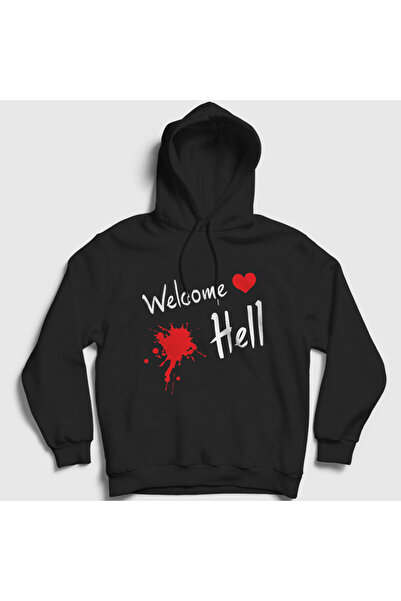 Presmono Hanorac unisex negru Welcome Hell Hecatia Touhou cu glugă Swea trico...