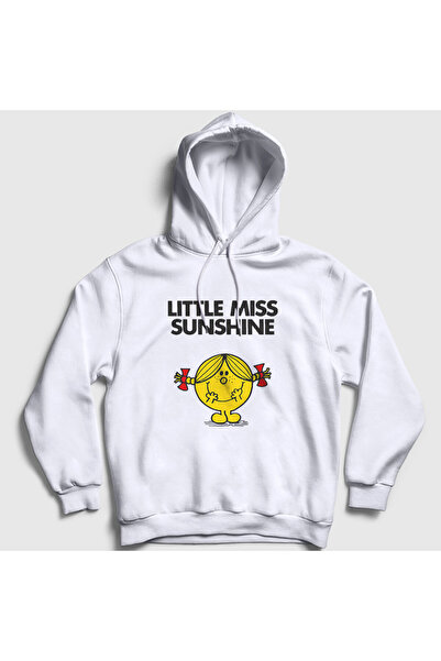 Presmono Unisex White Cute Little Miss Sunshine Hooded Sweatshirt 587113Tt