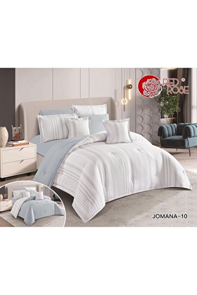 Red Rose Jumana Summer Luxury Double Bedspread Set, 8 Pieces