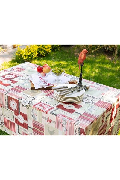 Madame Coco Pvc Masa Örtüsü - Kırmızı - 140x200 Cm