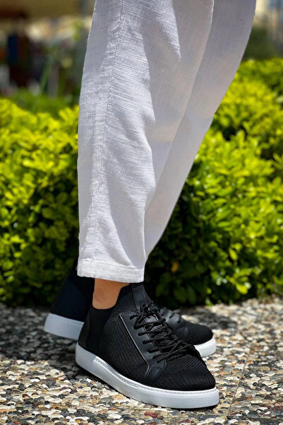 ZENGEZUR MALL Lvsqvr Kb-112 Kuback Black Knitwear Lace-Up Casual Men's Shoes ...