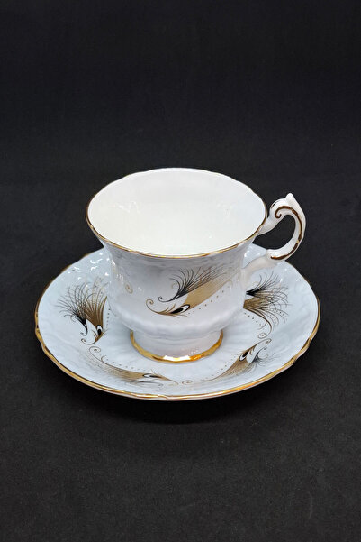 Paragon Black Gold Porcelain Tea/Coffee Cup 2 Pieces 150 ml