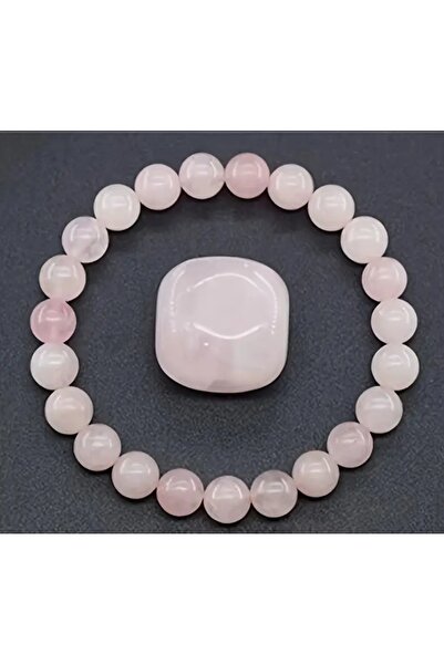 best bioenerji taş terapi Pink Quartz & Tumbled Natural Stone Bracelet 8 mm –...