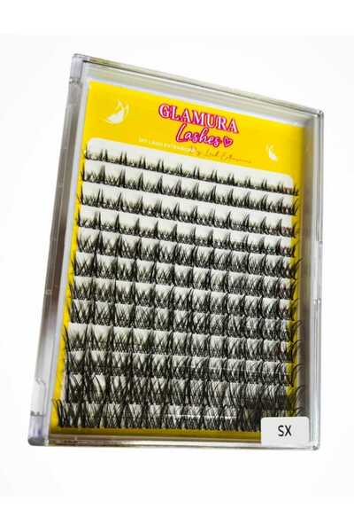 Glamura Lashes False Eyelash Tufts – Silk Extensions, SX Model, Easy Application