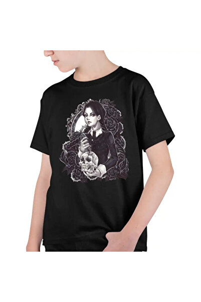 OEM Tricou Copii Baieti Familia Addams Wednesday Craniu Cutit Shakespeare Horror