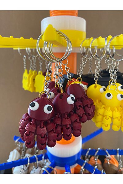 librescraft 3D Moving Octopus Cute Keychain Charm