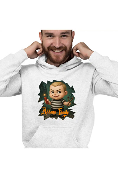 OEM Men's Sweatshirt The Addams Family Pugsley Cemetery Dynamite Halloween Ho...