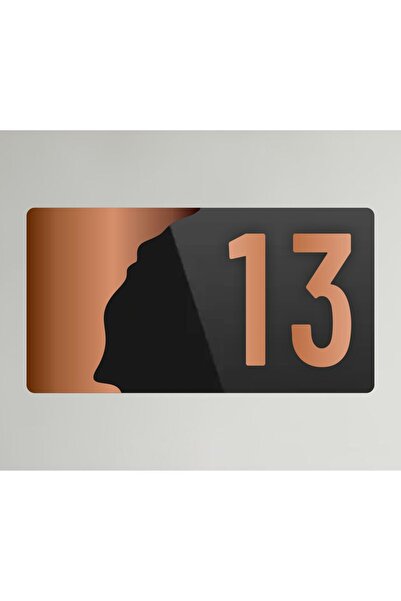 zafrakreklam Bronze - Black Plexiglass Horizontal 15X8 cm Hotel - Apartment S...