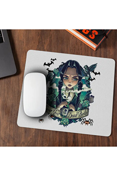 OEM Mousepad Familia Addams Wednesday Over Your Dead Body Horror Halloween