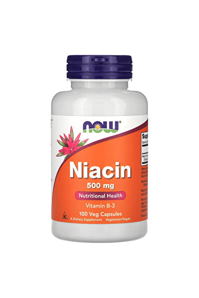 Now Foods Vitamin B3 Niacin Flush 500 mg 100 Veg Caps