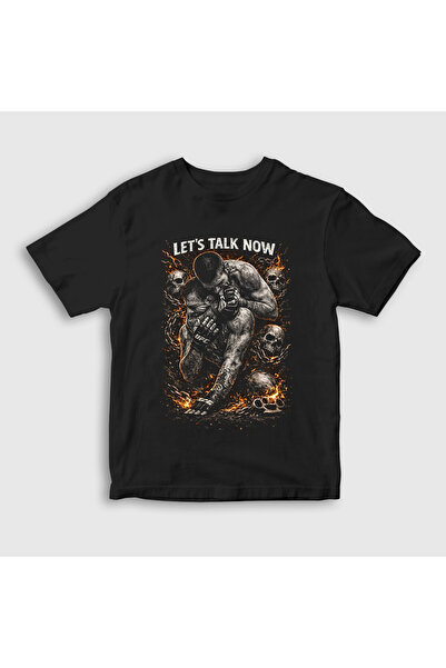 Presmono Unisex Kids Black Let's Talk Now Ufc Mma Khabib Nurmagomedov T-Shirt...